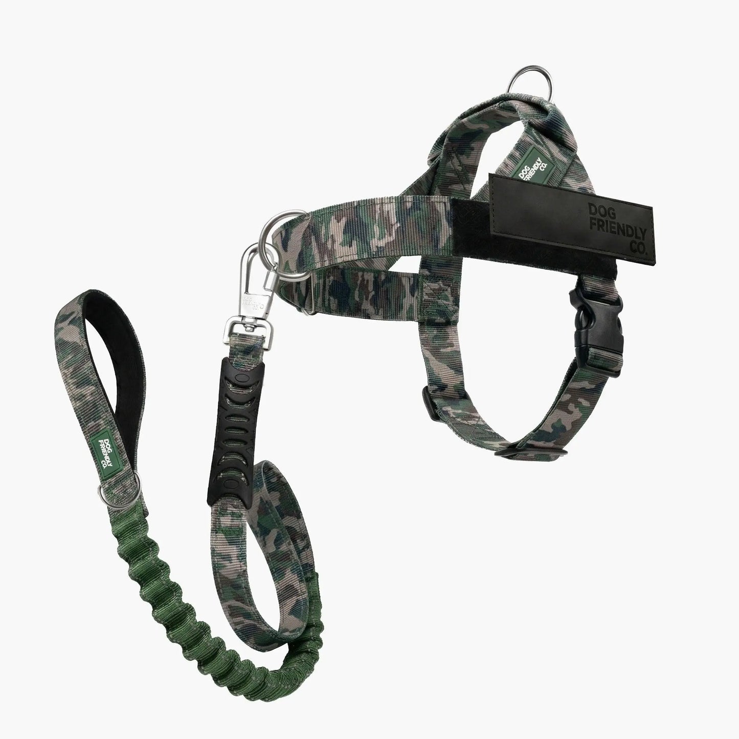 Dog Friendly Co. Harness + No-Pull D-Ring + Bungee Leash