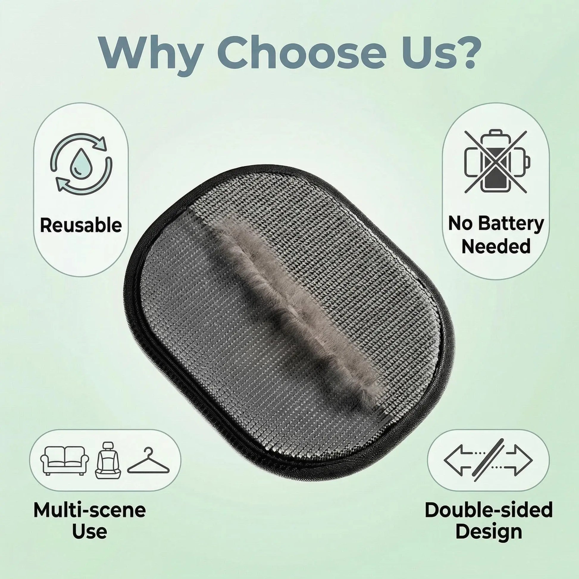 PET Hair Remover Electrostatic Gloves Two-Way Brush Sticky Hair Remover Cat Hair Dog Hair Glover Grooming Removal Cleaning Tiktokshopspringglowup Roller Portable