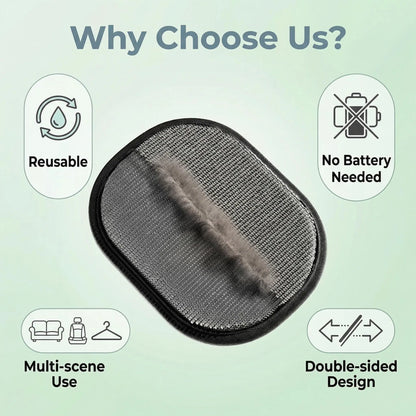 PET Hair Remover Electrostatic Gloves Two-Way Brush Sticky Hair Remover Cat Hair Dog Hair Glover Grooming Removal Cleaning Tiktokshopspringglowup Roller Portable